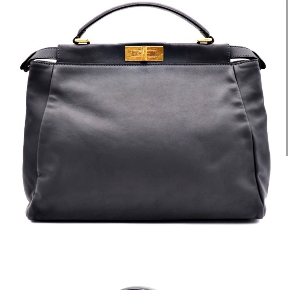 Fendi - Peekaboo black bag authentic with certificate & clear strip